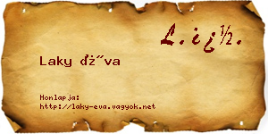 Laky Éva névjegykártya